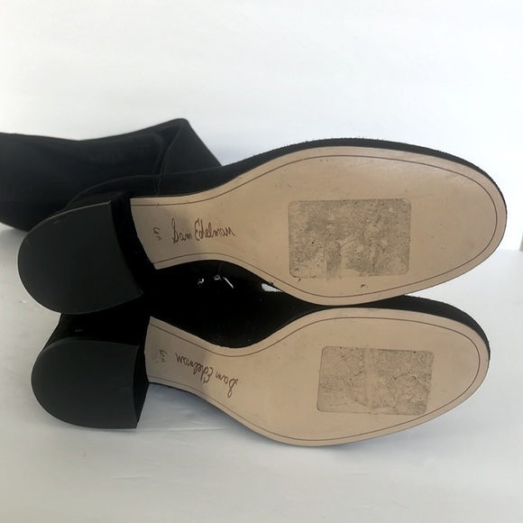 Sam Edelman Women’s Valda Knee High Boot Black Leather Suede Boot Size 6.5M New - Picture 7 of 13